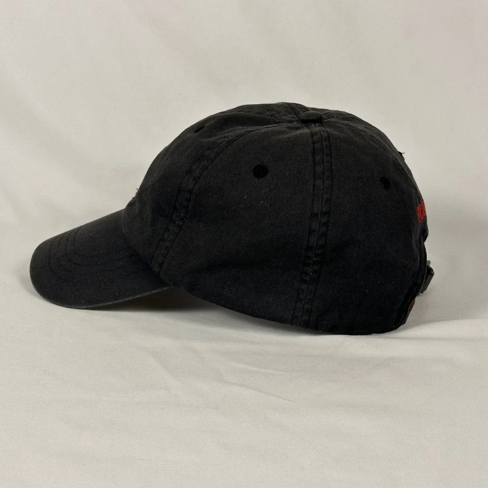 Polo Ralph Lauren Hat Black Leather Strap Red Pony L Baseball Cap